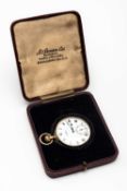 J.W. BENSON 9CT GOLD OPEN FACED POCKET WATCH, c. 1938, case no. 650733, 15 jewel frosted gilt