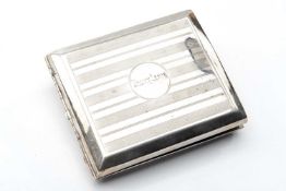 GEORGE VI CIGARETTE CASE, SWG & Co., Birmingham 1949, gilded interior and cigarette holders,