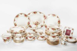 ASSORTED ROYAL ALBERT OLD COUNTRY ROSES CHINA, comprising a partial dinner service and partial tea