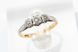 TWO DIAMOND RINGS comprising 18ct gold five stone diamond ring, 0.4-5cts overall approx., 18ct