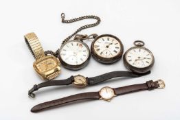ASSORTED WATCHES comprising two 9ct gold wristwatches including a Verity example with British Rail