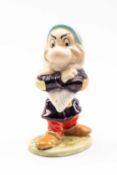 BESWICK 'GRUMPY' FIGURINE, from Disney's Snow White and the Seven Dwarfs, impressed '1330' gilt