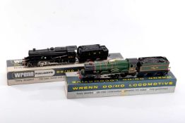 TWO WREN OO/HO GAUGE LOCOMOTIVES, comprising W2225 Class 8F steam locomotive in LMS black livery no.