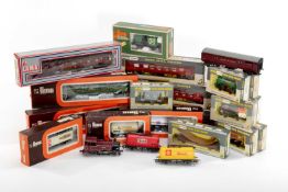 ASSORTED LIMA & WRENN OO/HO GAUGE ROLLING STOCK, mostly boxex, including coaches, petrol tank