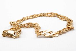 9CT GOLD MULTI-LINK BRACELET, 18.5cms long, 6.2gms Provenance: private collection Carmarthenshire