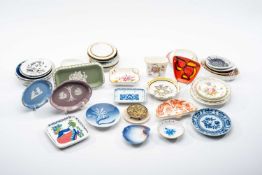 COLLECTION PIN DISHES, 20th Century, including mostly porcelain and bone china examples by