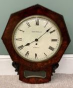 HENRY H HECKLE, LIVERPOOL, MAHOGANY CASED DROP DIAL WALL CLOCK - early 19th Century, circular