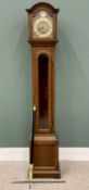 REPRODUCTION MAHOGANY CASED GRANDMOTHER CLOCK - having a Tempus Fugit brass dial set with Roman