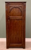 OFFERED WITH LOT 52 - OAK HALL WARDROBE - 20th Century, arched panelled door, 183cms H, 80cms W,