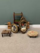 VINTAGE & LATER OCCASIONAL FURNITURE PARCEL - to include a reproduction mahogany whatnot, 86cms H,
