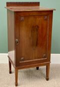 RAY & MILES MAHOGANY SIDE CABINET - having a rail back with Greek Key detail, single panelled door