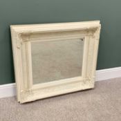 ORNATE REPRODUCTION WALL MIRROR - with classical style detail and bevel edged mirror plate, 86 x