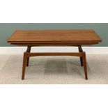 METAMORPHIC MAHOGANY OCCASIONAL TABLE - mid Century, the rectangular top rising and falling, on