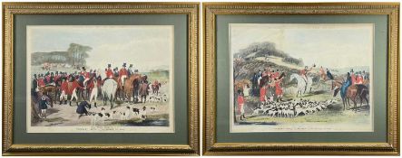 F C TURNER (1781-1846) two-coloured lithographs 'Morre's Tally Ho! and 'The Noble Tips' published by
