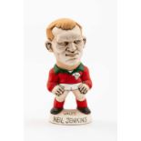 GROGG CARICATURE OF NEIL JENKINS (Grogg Shop Wales) standing on titled base, wearing his Wales No.10