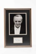 ANTHONY HOPKINS signed black and white publicity photograph of the Oscar winning actor, framed and