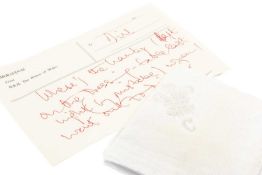 HIS ROYAL HIGHNESS PRINCE CHARLES THE PRINCE OF WALES - official memorandum notepaper, handwritten