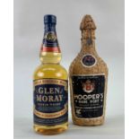 GLEN MORAY SPEYSIDE SINGLE MALT WHISKY, 70cl, Chardonnay barrel matured, together with HOOPER'S RARE