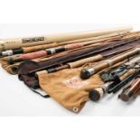 ASSORTED FLYRODS, to include Sharpe's of Aberdeen 'Scottie', 4 piece, 53-138, impregnated cane,