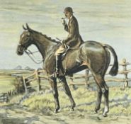 'SNAFFLES' CHARLES JOHNSON PAYNE (1884-1967) 'The Gent in Ratcatcher' coloured print - with