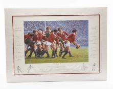 ‡ KEITH FEARON limited edition (55/750) colour autographed print - entitled 'Pride of Lions '74',