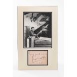 IVOR NOVELLO AUTOGRAPH - together with black and white publicity photograph, the signature in