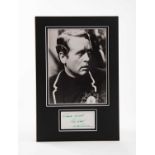 PATRICK McGOOHAN AUTOGRAPH, together with original black and white publicity photograph of the actor