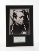 PATRICK McGOOHAN AUTOGRAPH, together with original black and white publicity photograph of the actor