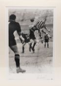 BLACK & WHITE LIMITED EDITION (PC/500) LEGENDS SERIES of John Charles scoring for Juventus against