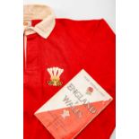 NORMAN GALE | WALES A match-worn Wales International rugby union jersey worn by former captain,