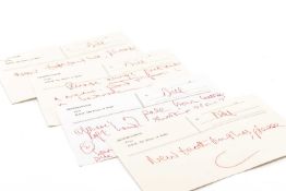 HIS ROYAL HIGHNESS PRINCE CHARLES THE PRINCE OF WALES - four official memorandums, handwritten in