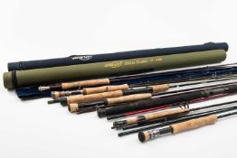 ASSORTED FISHING RODS, including Airflo delta plus 10ft, Airflo Delta Classic 9ft , Enigma EMG,