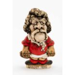 GROGG CARICATURE BY JOHN HUGHES OF GRAHAM PRICE standing on titled base, wearing his Wales No.3 kit,