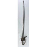 VICTORIAN 1822 PATTERN INFANTRY OFFICER'S SWORD, wire bound fish skin grip, brass scrolled hilt with