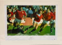 RUGBY GREATS SERIES limited edition (327/500) coloured photo print - The British Lions Tour New