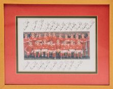 AN AMUSING GRAHAM PRICE WALES RUGBY TEAM PHOTO adapted to include a full team of Graham Prices and