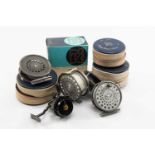 ASSORTED HARDY BROTHERS FISHING REELS, comprising 'The Perfect' 3 3/8 right hand trout reel, c.