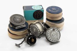 ASSORTED HARDY BROTHERS FISHING REELS, comprising 'The Perfect' 3 3/8 right hand trout reel, c.