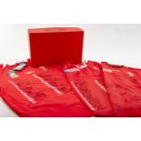 THREE SIGNED WALES RUGBY UNION JERSEYS FOR WORLD CUPS all within a WRU box, comprising (1) Reebok