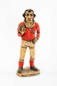 RARE LARGE GROGG CARICATURE BY JOHN HUGHES OF SIR GARETH EDWARDS standing over titled base, with