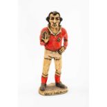 RARE LARGE GROGG CARICATURE BY JOHN HUGHES OF SIR GARETH EDWARDS standing over titled base, with