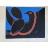 Josef Herman OBE RA. “Night” (Blue). lithograph in 7 colours issue 21/50. Donated by the Herman