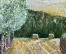 Morwenna Jones. “Harvest in Burgundy”. Oil on canvas. 36 x 31cms. Morwenna is an artist from Penarth
