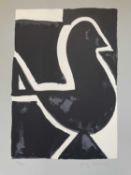 Josef Herman OBE RA. “Bird” (Black). lithograph in 7 colours issue 24/50. Donated by the Herman