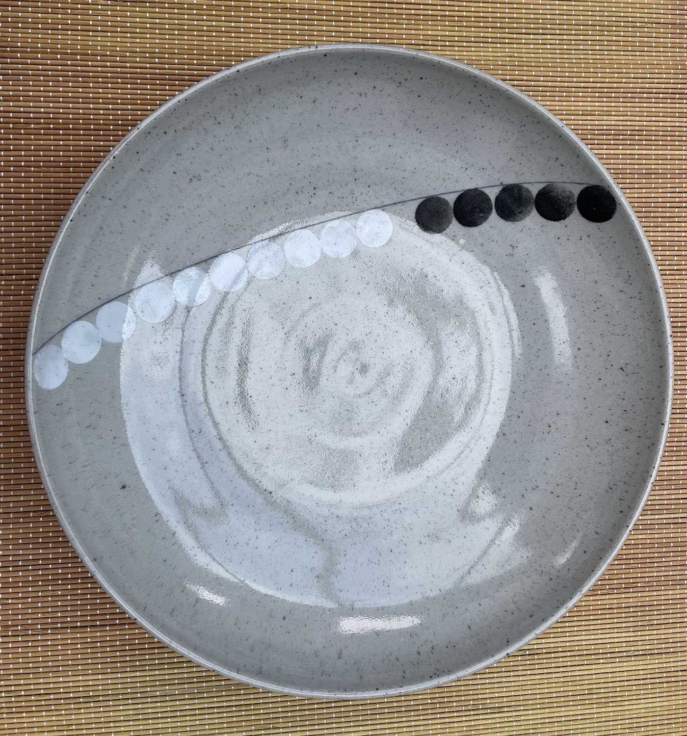 James & Tilla Waters. “Ceramic bowl with circles”. Ceramic bowl. 35cms diameter. James & Tilla are