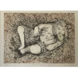 Lynne Bebb. “First taste of cider”. Photo-polymer limited edition etching, edition 16/30. 49 x