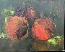 Morwenna Jones.  “Fruit”. Oil on canvas. 27.5 x 22.5cms.