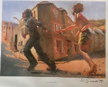 Kevin Sinnott. “Running away with the hairdresser”. Signed open edition print.  Kevin was born in