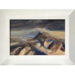 Andrew Hartley. “Winter Landscape, South Wales 2022”. Acrylic on wood. 27 x 41cms. Andrew Hartley is