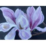 Morwenna Jones. “Magnolia”.  Acrylic on canvas. 32 x 24cms.